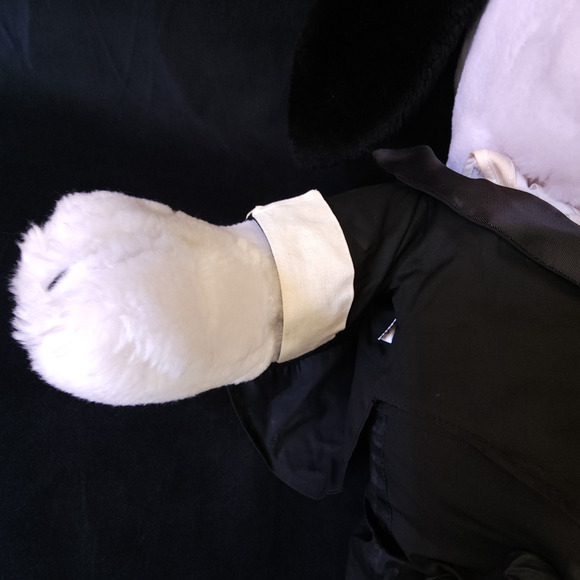 Vintage Snoopy Peanuts Plush Toy 1968 20” Tall W/Tuxedo Black Tux White Dog - Picture 7 of 16